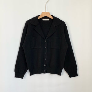 Notched Lapel Cardigan