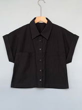 Load image into Gallery viewer, Dolman Short Sleeve Cropped Shirt