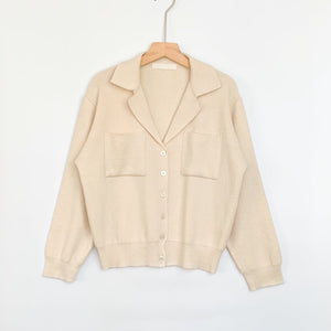 Notched Lapel Cardigan