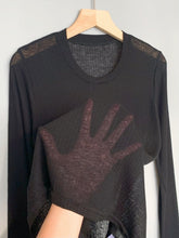 Load image into Gallery viewer, Sheer Ribbed Long Sleeve Top