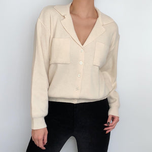 Notched Lapel Cardigan